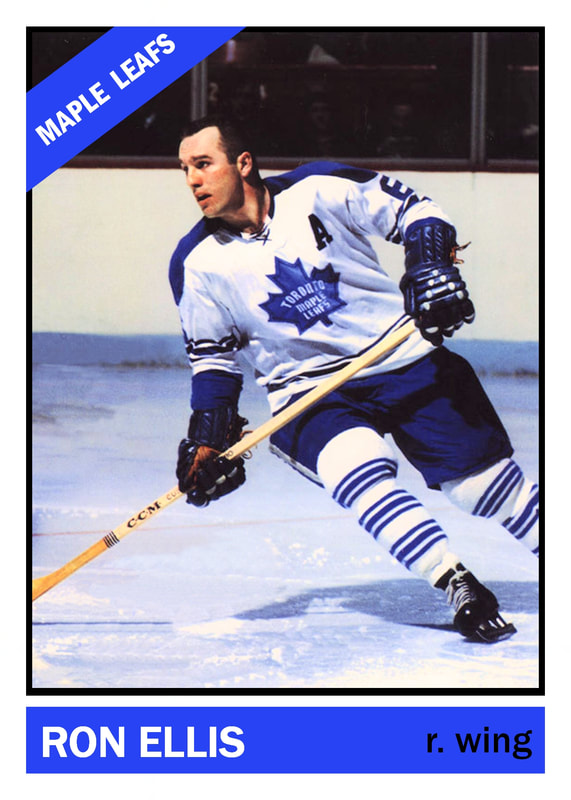 1969 Topps Regular (Hockey) Card# 46 Ron Ellis of the Toronto Maple Leafs  ExMt Condition at 's Sports Collectibles Store