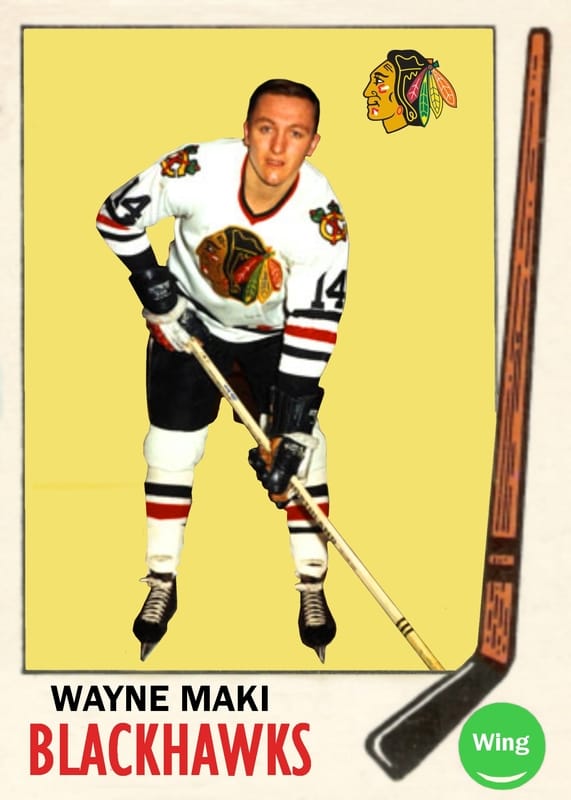 1972 #11 Wayne Maki Vancouver Canucks Hockey Card - Ruby Lane